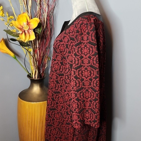 Catherines Red and Black Dress Size 1X NWT - Picture 6 of 15